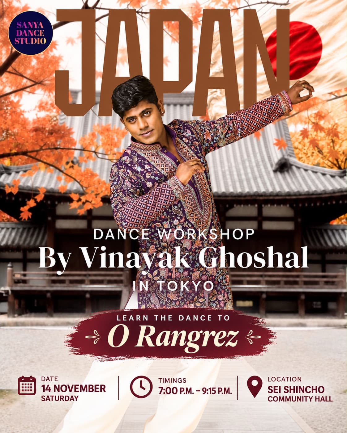 Vinayak Ghoshal workshop poster, Tokyo