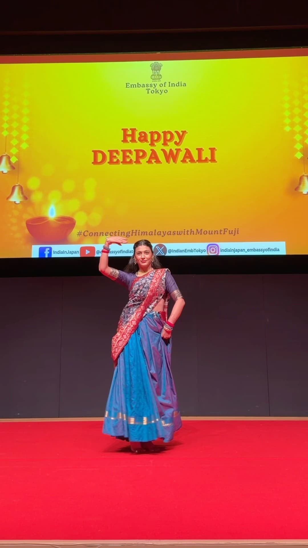 Indian Embassy — Pinga — solo semi-classical folk act for the Diwali celebration, Semi-Classical & Folk performance by Sanya Ohri